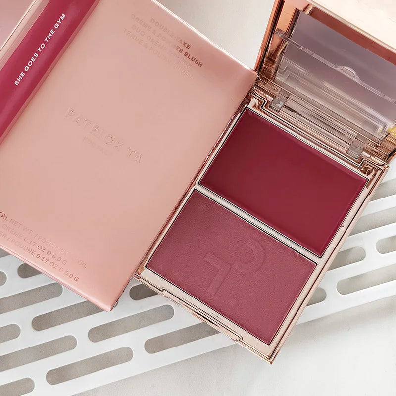 Luxury Patrick Matte 6-Color Eye Shadow Plate Light Two-Tone Blush Powder & Cream Natural Makeup Waterproof Facial TA Blusher