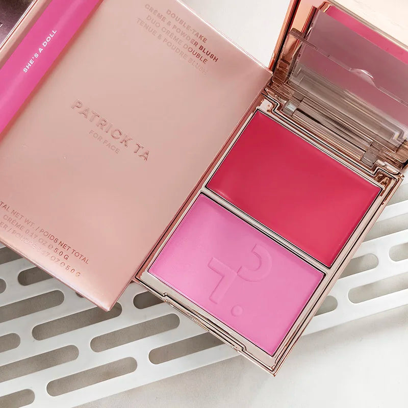Luxury Patrick Matte 6-Color Eye Shadow Plate Light Two-Tone Blush Powder & Cream Natural Makeup Waterproof Facial TA Blusher