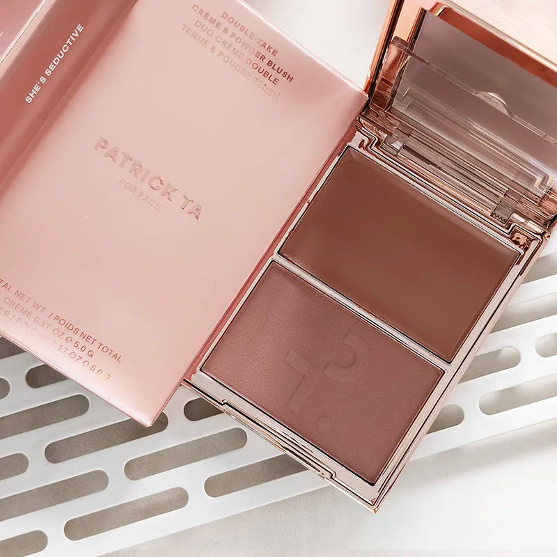 Luxury Patrick Matte 6-Color Eye Shadow Plate Light Two-Tone Blush Powder & Cream Natural Makeup Waterproof Facial TA Blusher