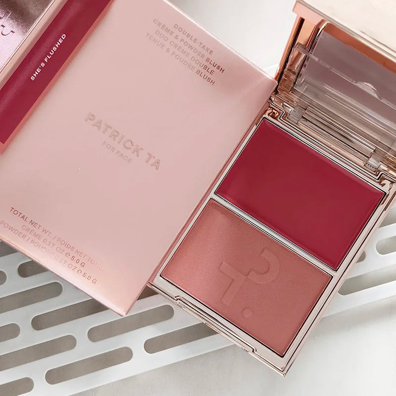 Luxury Patrick Matte 6-Color Eye Shadow Plate Light Two-Tone Blush Powder & Cream Natural Makeup Waterproof Facial TA Blusher